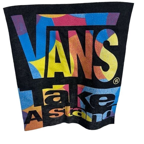 Vintage Early 90s Vans Take A Stand Swestshirt Made In USA Medium - Picture 4 of 5